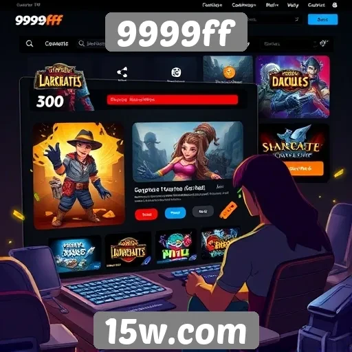 Navegação e usabilidade do site de jogos 9999ff